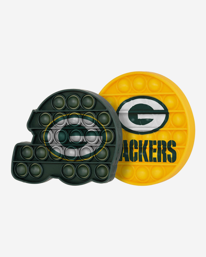 Green Bay Packers 2 Pack Helmet & Circle Push-Itz Fidget FOCO - FOCO.com | UK & IRE