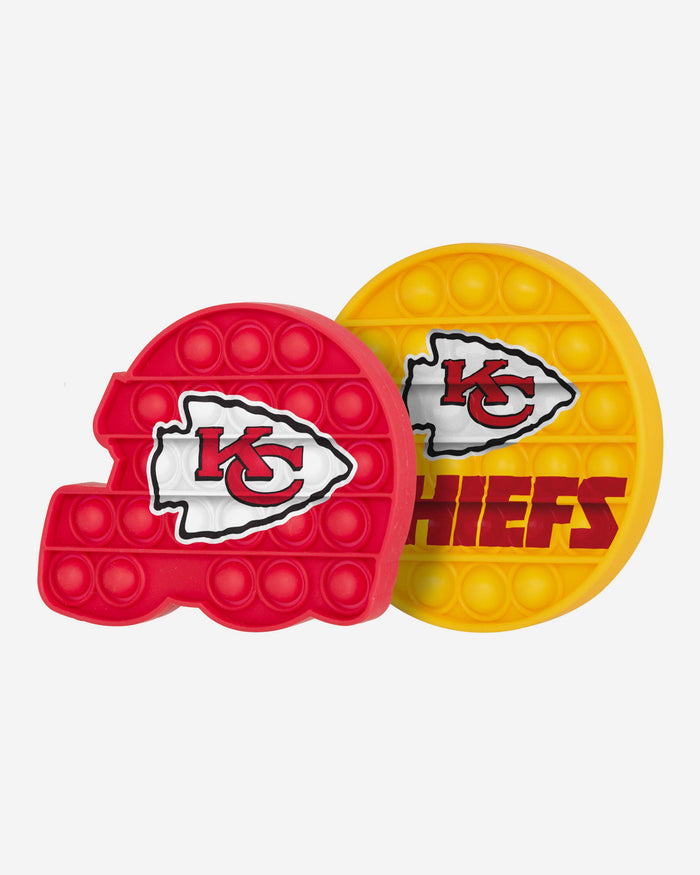 Kansas City Chiefs 2 Pack Helmet & Circle Push-Itz Fidget FOCO - FOCO.com | UK & IRE