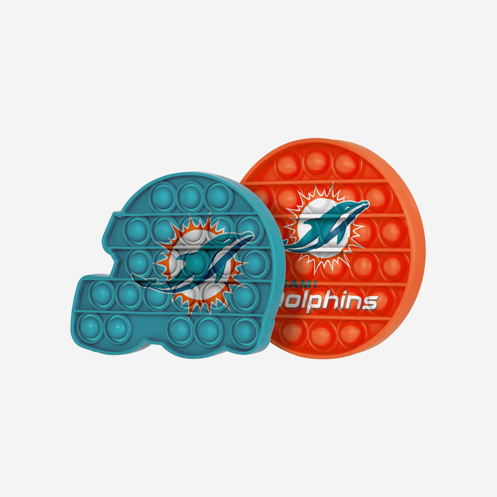 Miami Dolphins 2 Pack Helmet & Circle Push-Itz Fidget FOCO - FOCO.com | UK & IRE