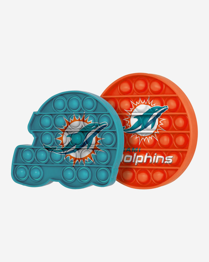 Miami Dolphins 2 Pack Helmet & Circle Push-Itz Fidget FOCO - FOCO.com | UK & IRE