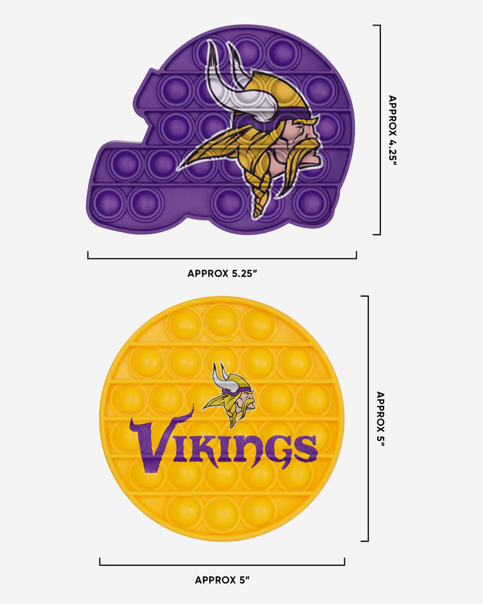 Minnesota Vikings 2 Pack Helmet & Circle Push-Itz Fidget FOCO - FOCO.com | UK & IRE