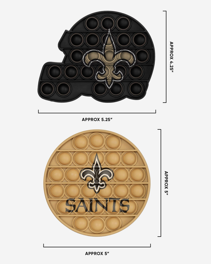 New Orleans Saints 2 Pack Helmet & Circle Push-Itz Fidget FOCO - FOCO.com | UK & IRE