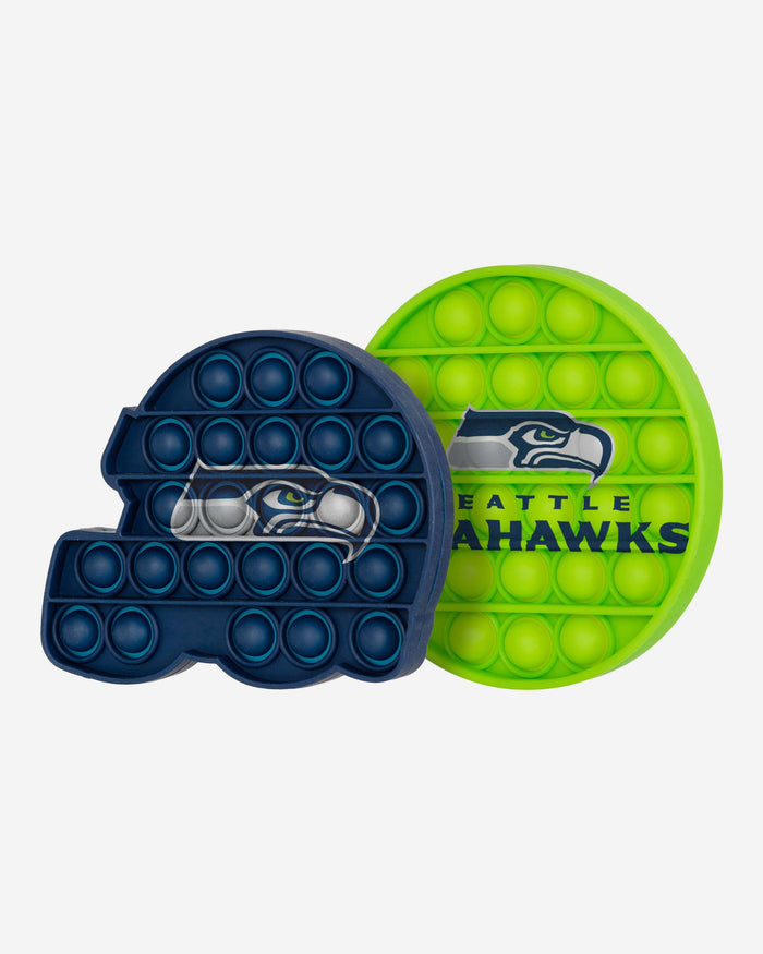 Seattle Seahawks 2 Pack Helmet & Circle Push-Itz Fidget FOCO - FOCO.com | UK & IRE