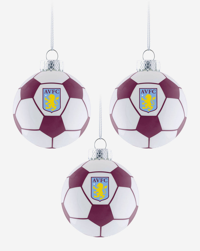 Aston Villa FC 3 Pack Football Ornament FOCO - FOCO.com | UK & IRE