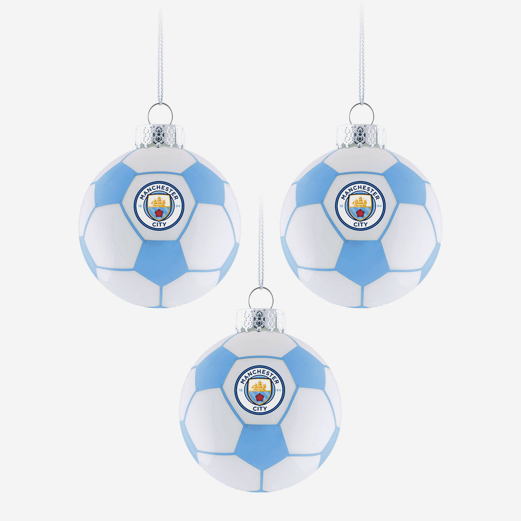 Manchester City FC 3 Pack Football Ornament FOCO - FOCO.com | UK & IRE