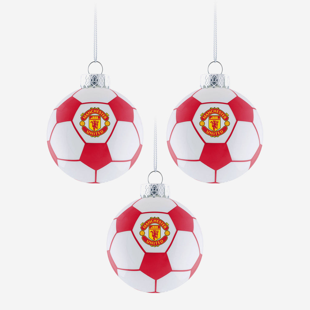 Manchester United FC 3 Pack Football Ornament FOCO - FOCO.com | UK & IRE