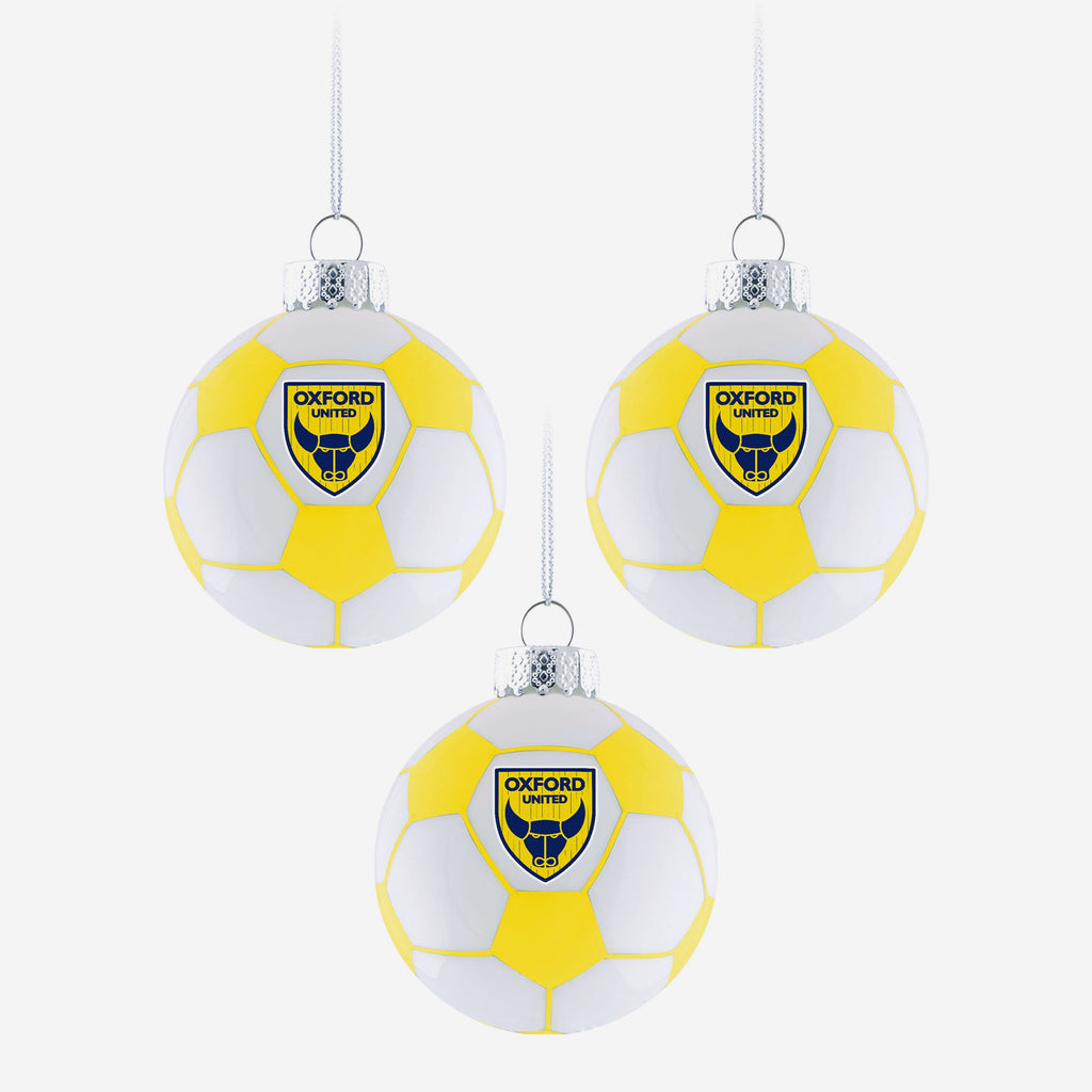 Oxford United FC 3 Pack Football Ornament FOCO - FOCO.com | UK & IRE