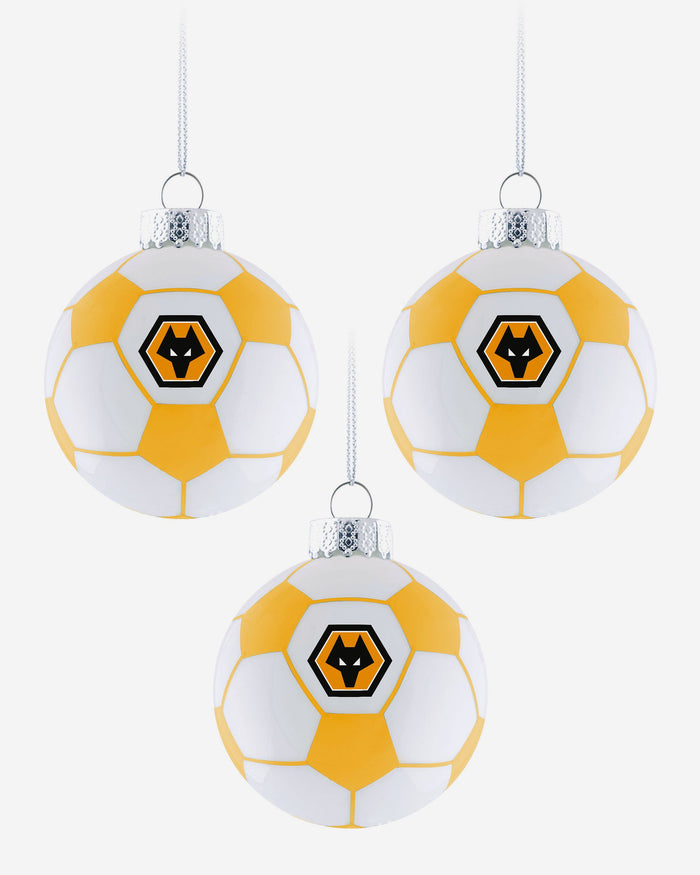 Wolverhampton Wanderers FC 3 Pack Football Ornament FOCO - FOCO.com | UK & IRE