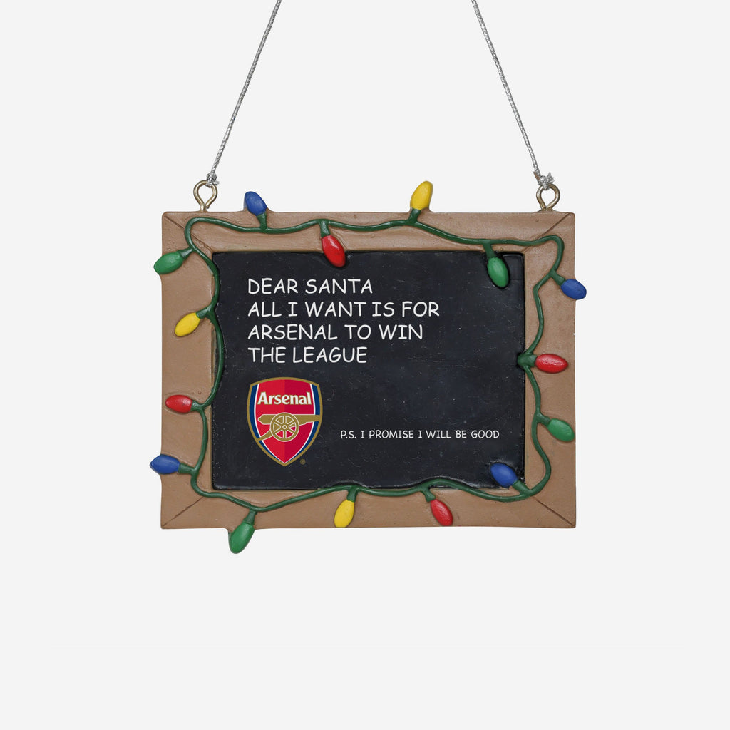 Arsenal FC Resin Chalkboard Sign Ornament FOCO - FOCO.com | UK & IRE