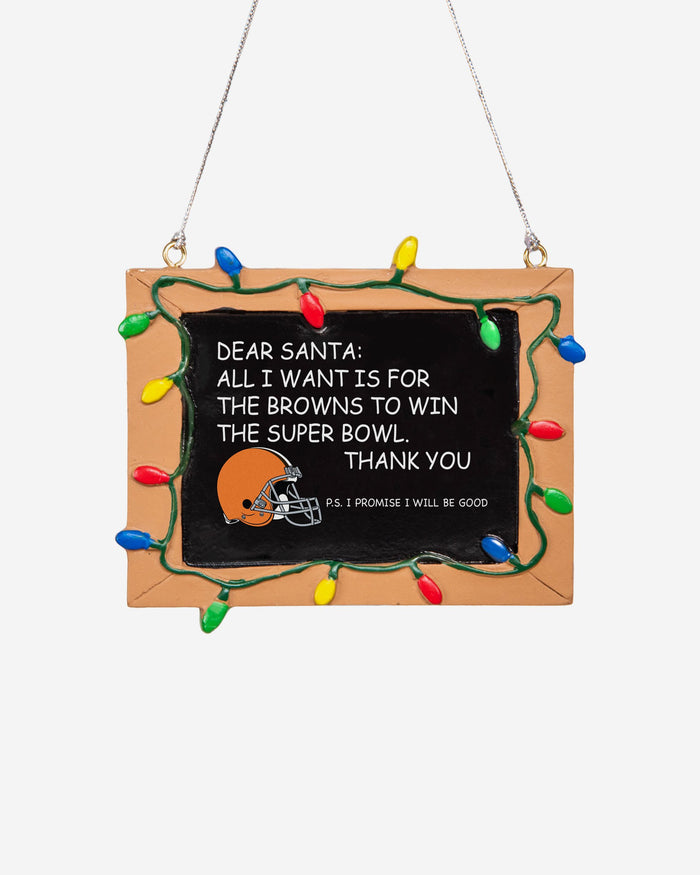Cleveland Browns Resin Chalkboard Sign Ornament FOCO - FOCO.com | UK & IRE