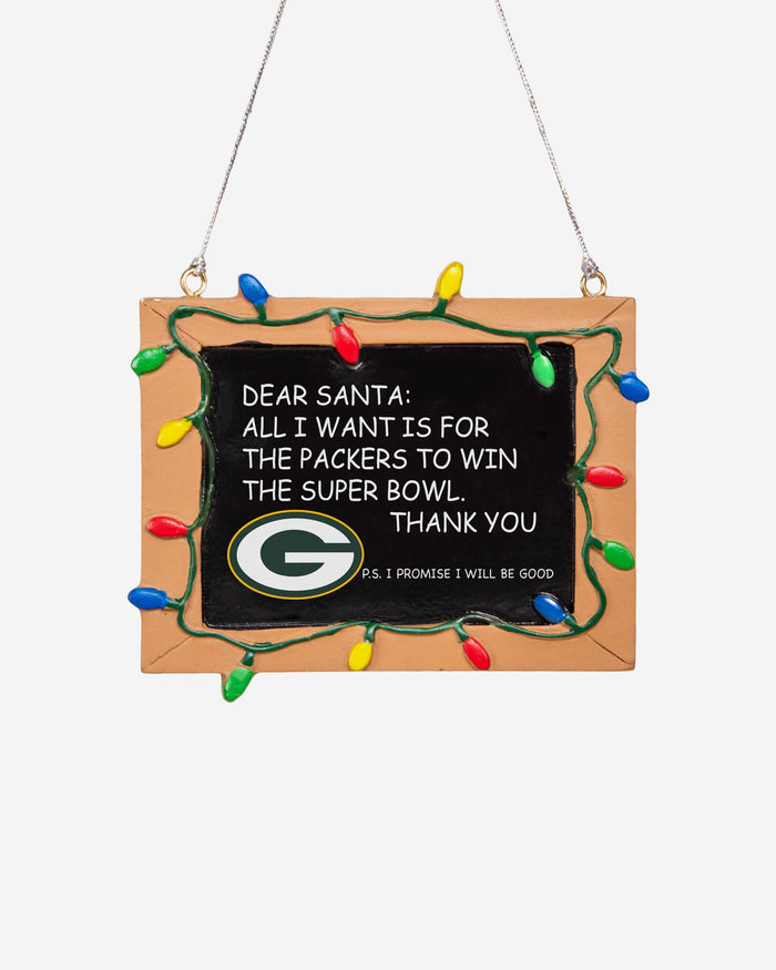 Green Bay Packers Resin Chalkboard Sign Ornament FOCO - FOCO.com | UK & IRE