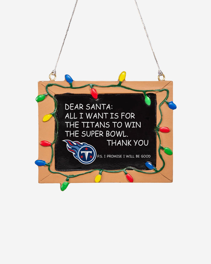 Tennessee Titans Resin Chalkboard Sign Ornament FOCO - FOCO.com | UK & IRE