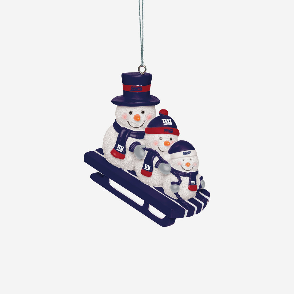 New York Giants Sledding Snowmen Ornament FOCO - FOCO.com | UK & IRE