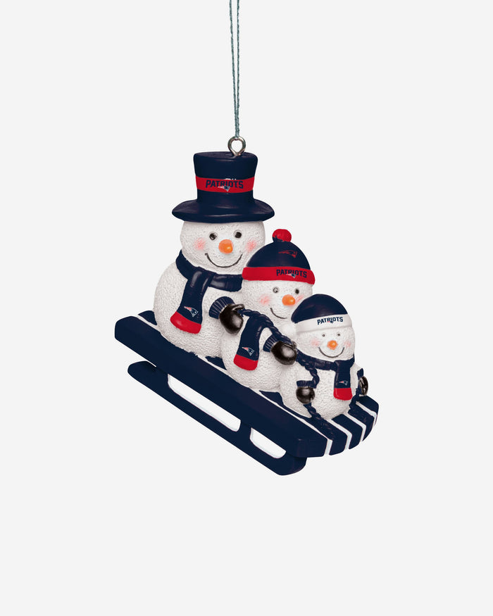 New England Patriots Sledding Snowmen Ornament FOCO - FOCO.com | UK & IRE