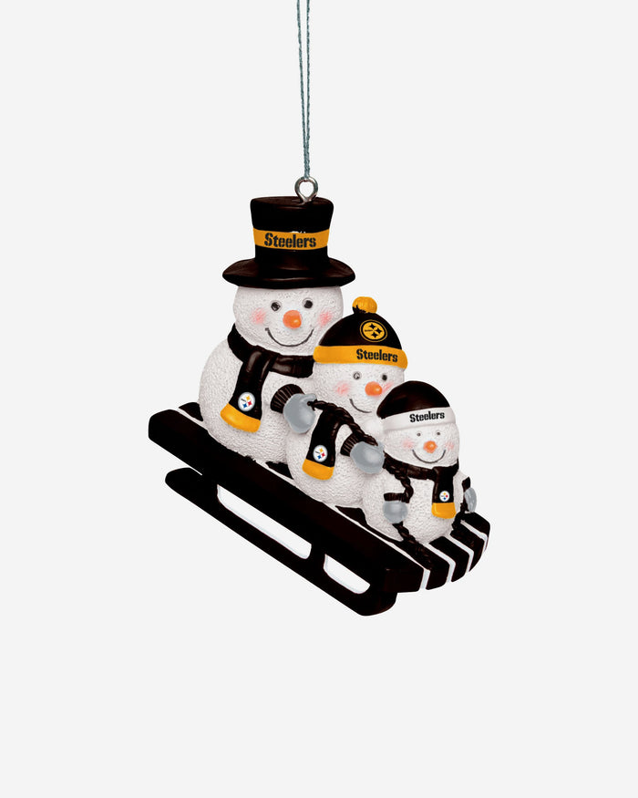 Pittsburgh Steelers Sledding Snowmen Ornament FOCO - FOCO.com | UK & IRE