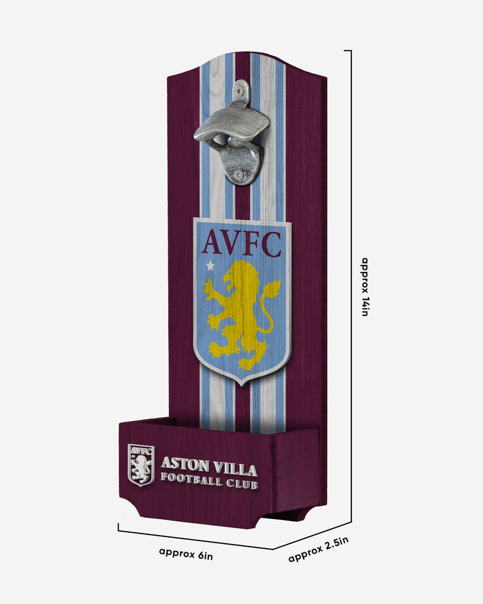 Aston Villa FC Original Wooden Bottlecap Opener Sign FOCO - FOCO.com | UK & IRE