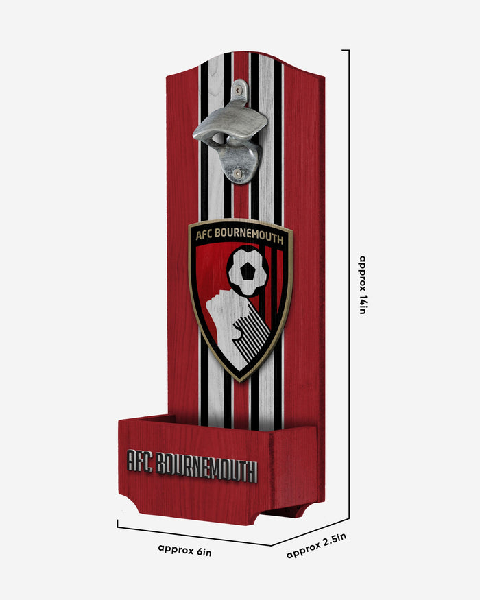 AFC Bournemouth Wooden Bottlecap Opener Sign FOCO - FOCO.com | UK & IRE