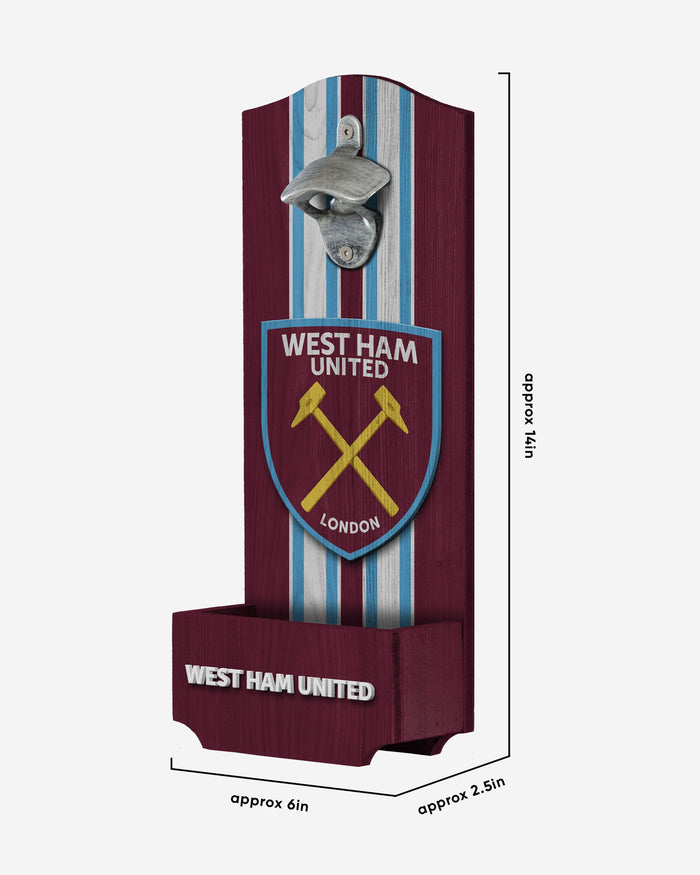 West Ham United FC Wooden Bottlecap Opener Sign FOCO - FOCO.com | UK & IRE