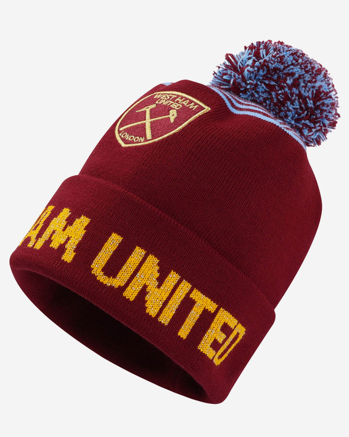 West Ham United FC Metallic Beanie Hat FOCO - FOCO.com | UK & IRE