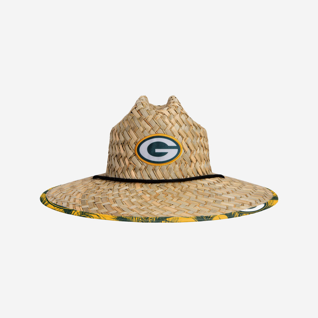 Green Bay Packers Floral Straw Hat FOCO - FOCO.com | UK & IRE