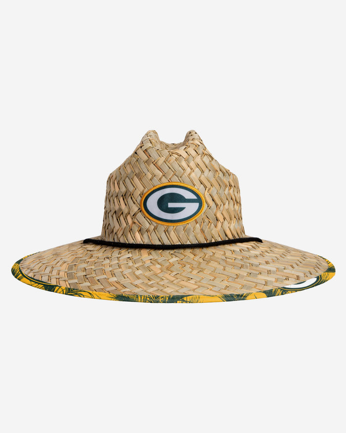 Green Bay Packers Floral Straw Hat FOCO - FOCO.com | UK & IRE
