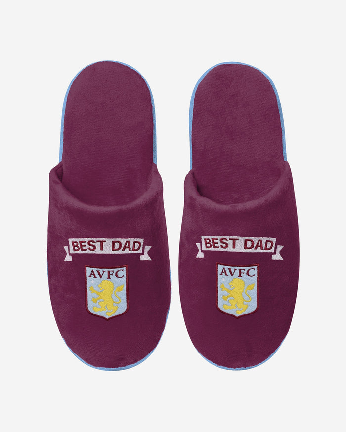 Aston Villa FC Original Best Dad Slippers FOCO - FOCO.com | UK & IRE