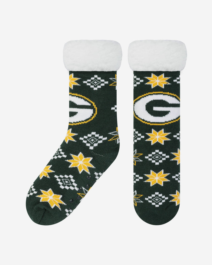 Green Bay Packers Ugly Footy Slipper Socks FOCO - FOCO.com | UK & IRE