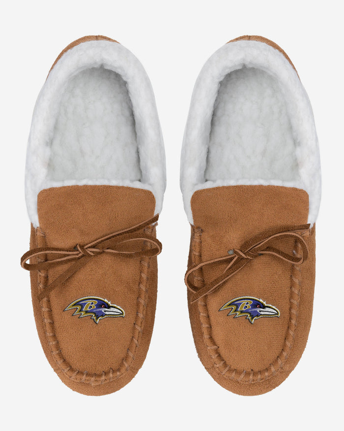 Baltimore Ravens Fur Closed Back Moccasin Slipper FOCO - FOCO.com | UK & IRE