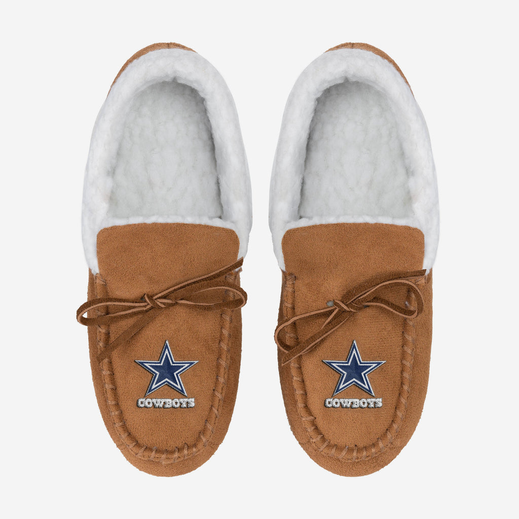 Dallas Cowboys Fur Closed Back Moccasin Slipper FOCO | UK