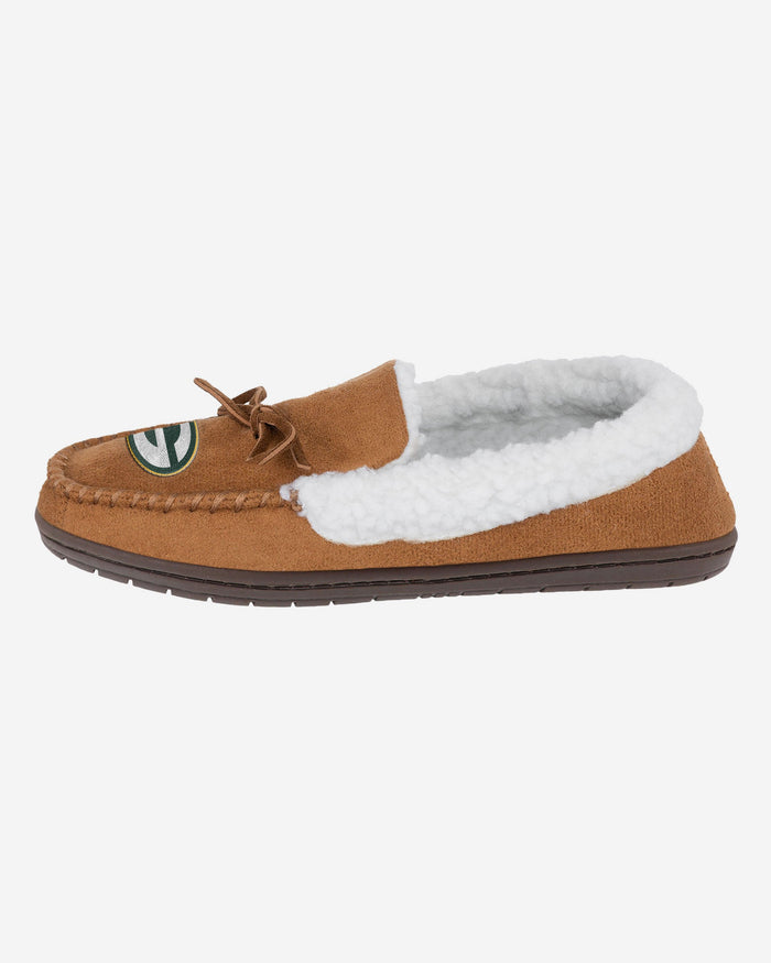 Green Bay Packers Fur Closed Back Moccasin Slipper FOCO S - FOCO.com | UK & IRE