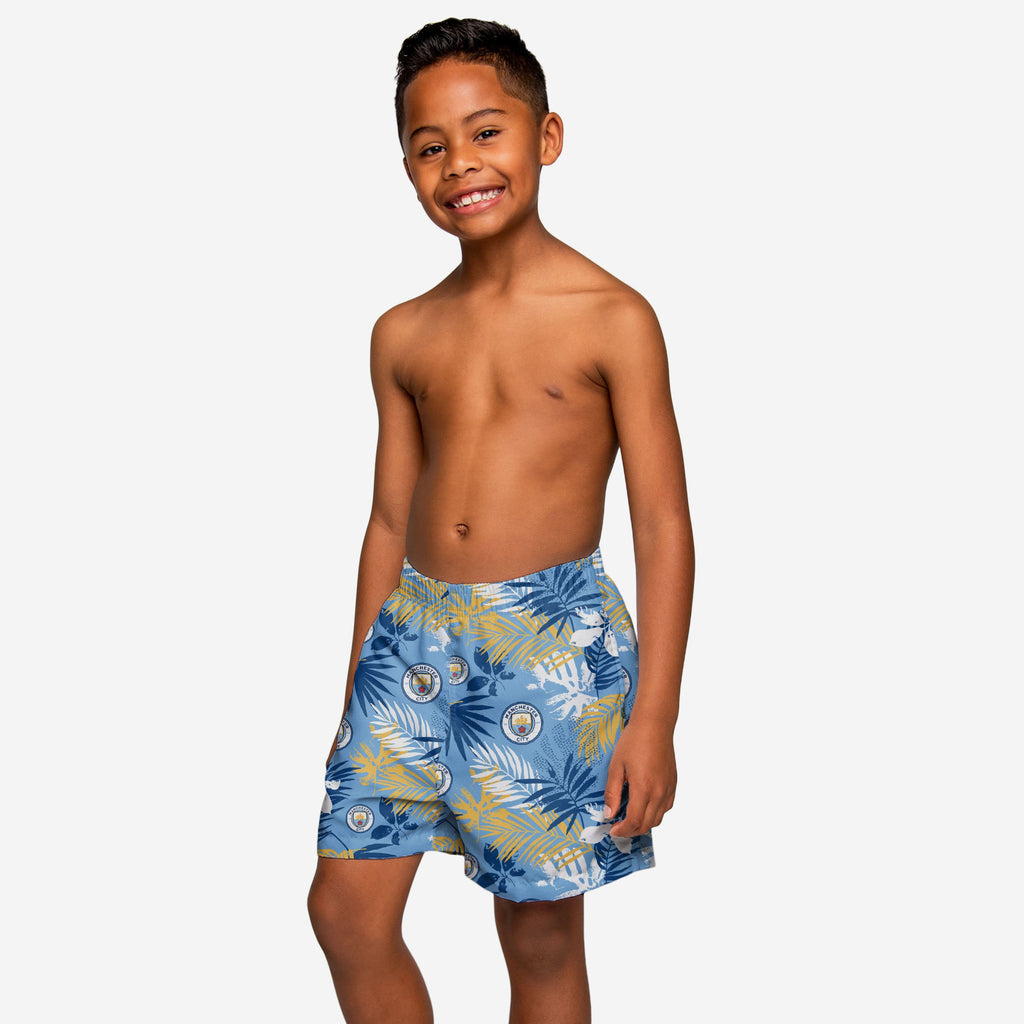 Manchester City FC Youth Floral Boardshorts FOCO XS - FOCO.com | UK & IRE