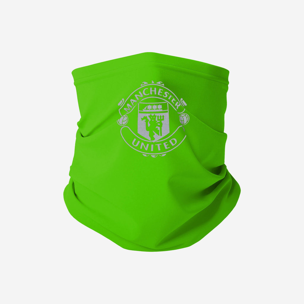 Manchester United FC Green Neon Reflective Snood Scarf FOCO - FOCO.com | UK & IRE