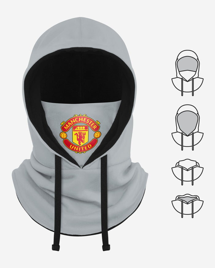 Manchester United FC Grey Drawstring Hooded Snood FOCO - FOCO.com | UK & IRE