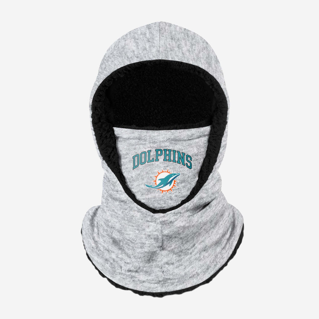 Miami Dolphins Heather Grey Big Logo Hooded Snood FOCO - FOCO.com | UK & IRE