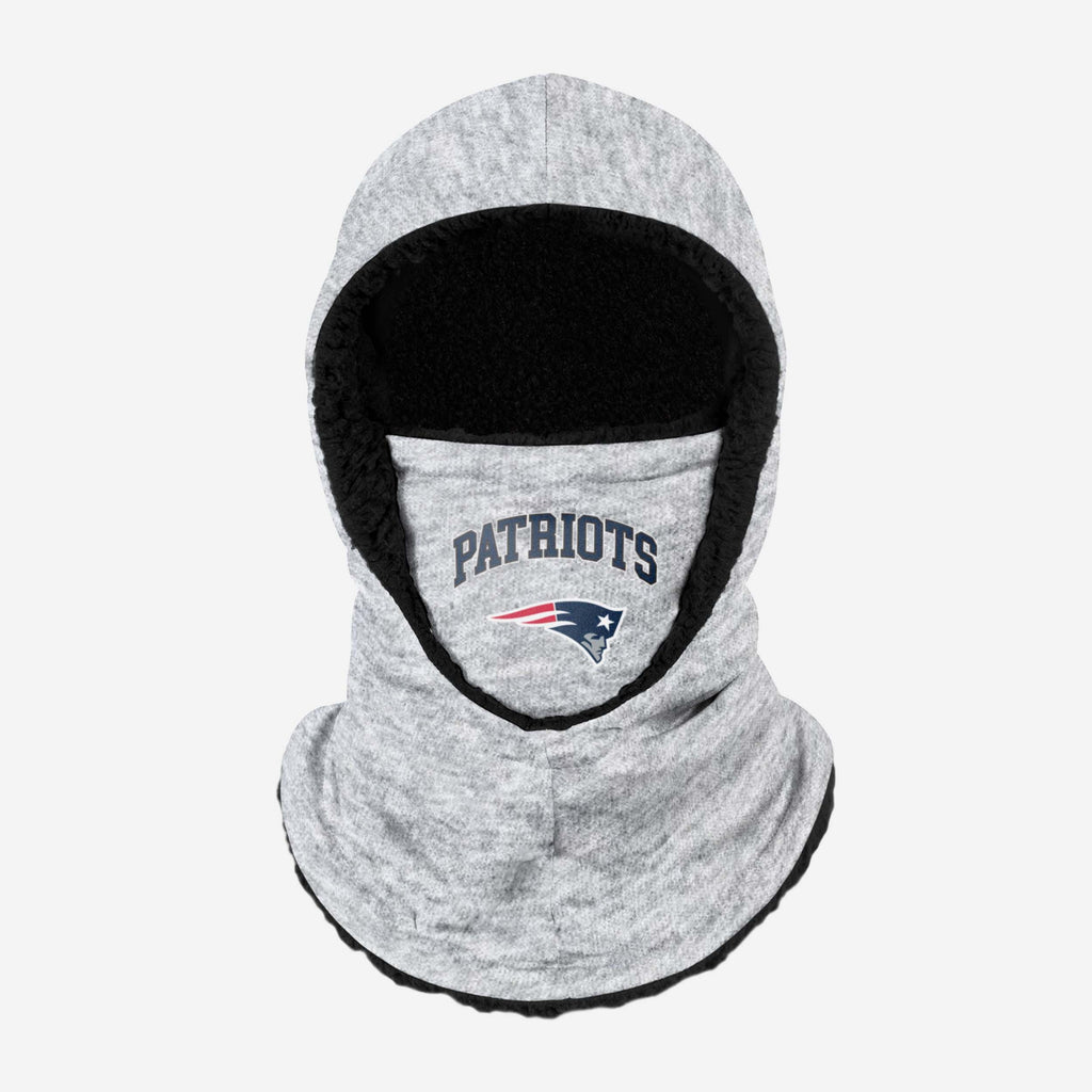 New England Patriots Heather Grey Big Logo Hooded Snood FOCO - FOCO.com | UK & IRE