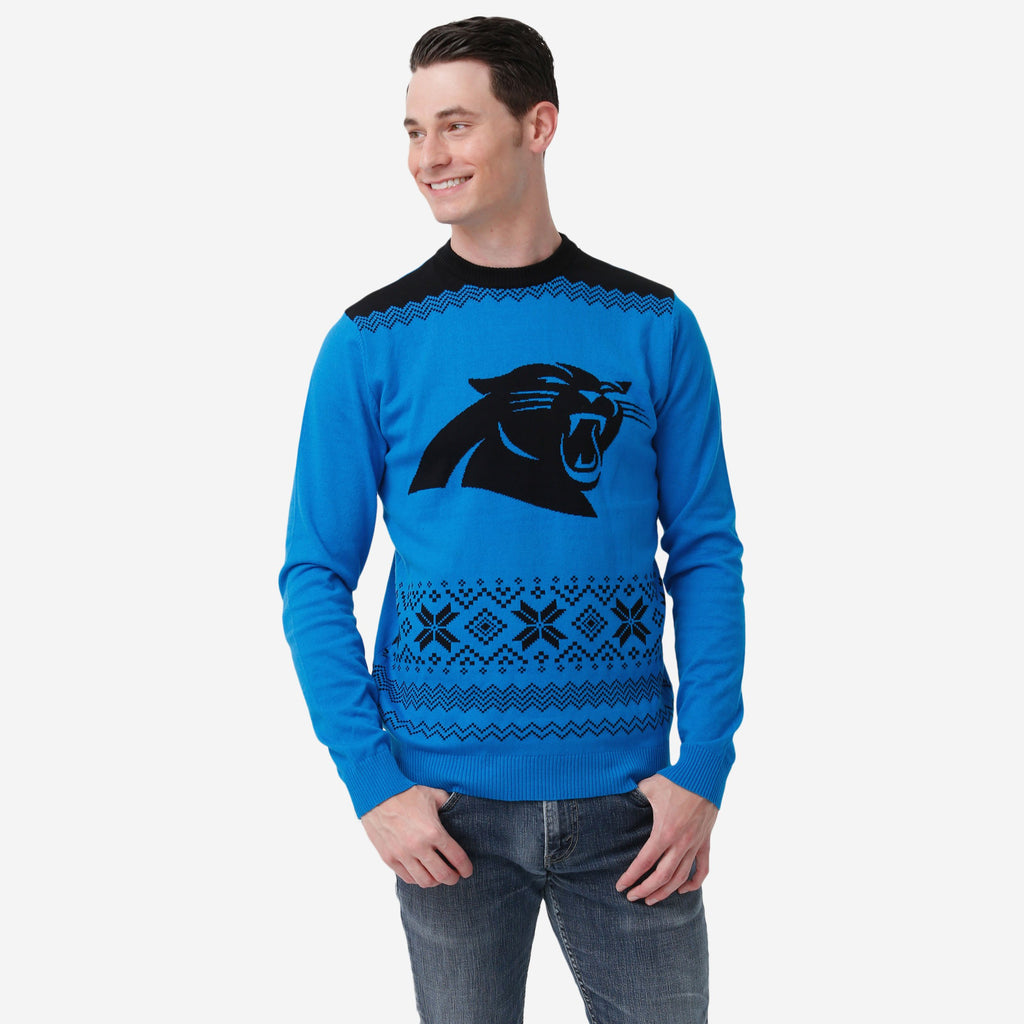 Carolina Panthers Big Logo Christmas Jumper FOCO S - FOCO.com | UK & IRE