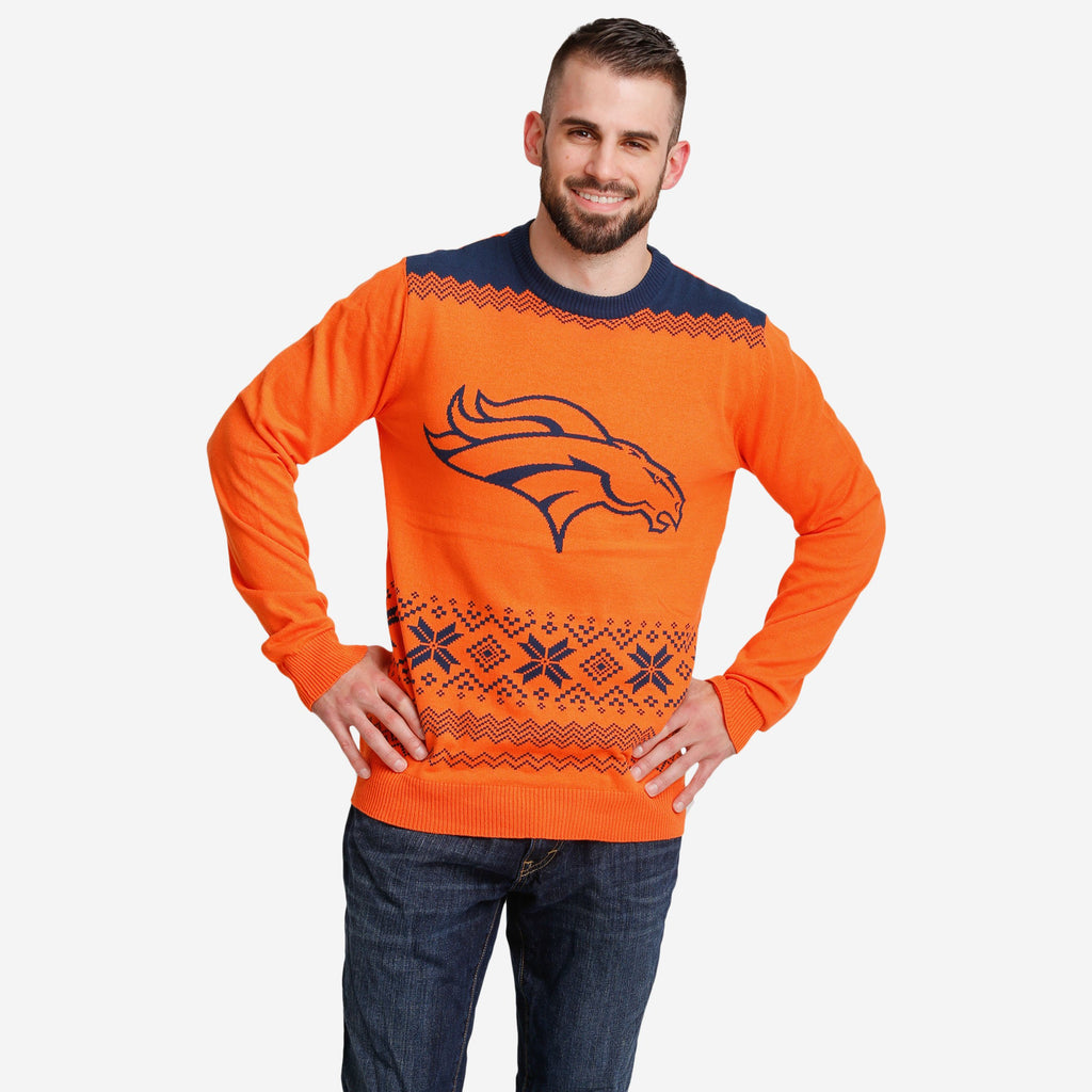 Denver Broncos Big Logo Christmas Jumper FOCO S - FOCO.com | UK & IRE