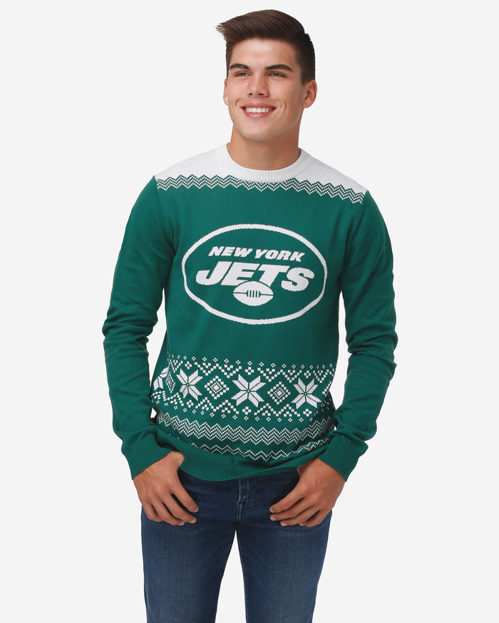 New York Jets Big Logo Christmas Jumper FOCO S - FOCO.com | UK & IRE