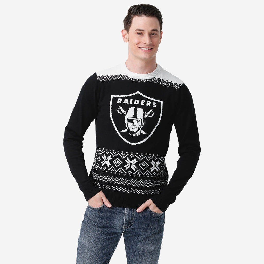 Las Vegas Raiders Big Logo Christmas Jumper FOCO S - FOCO.com | UK & IRE