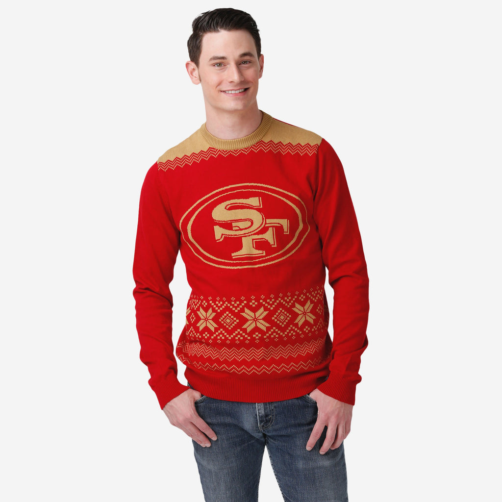 San Francisco 49ers Big Logo Christmas Jumper FOCO S - FOCO.com | UK & IRE