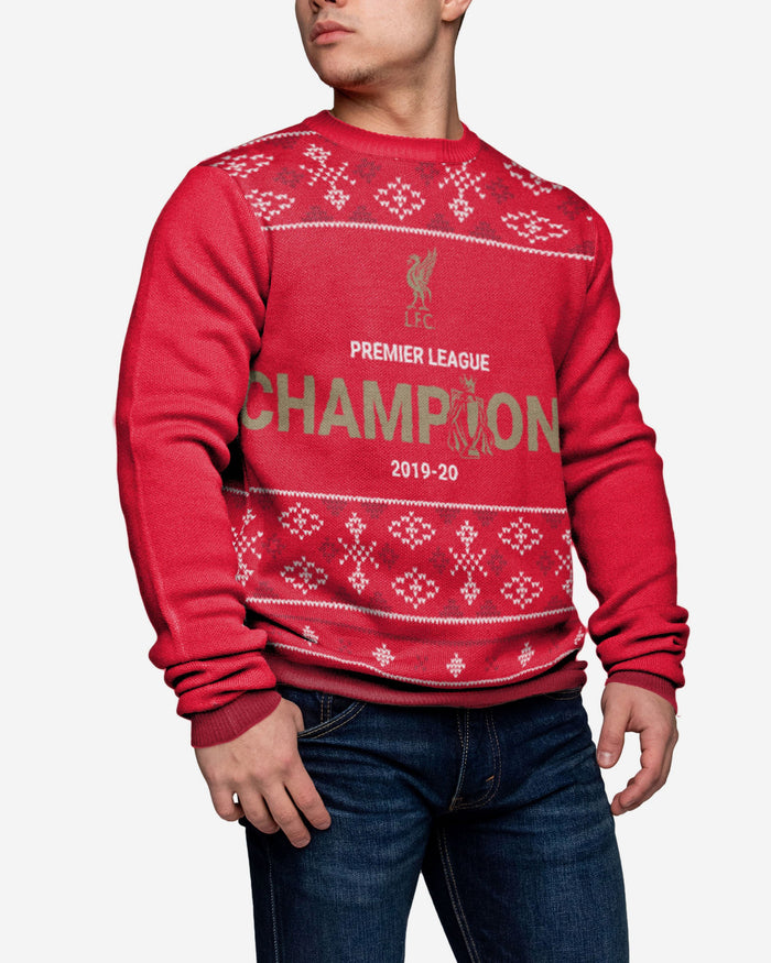 Liverpool FC 2019-20 Champions Christmas Sweater FOCO - FOCO.com | UK & IRE