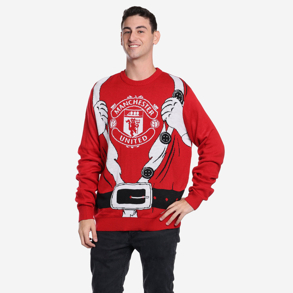 Manchester United FC Santa Is A Fan Christmas Jumper FOCO S - FOCO.com | UK & IRE