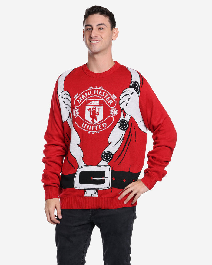 Manchester United FC Santa Is A Fan Christmas Jumper FOCO S - FOCO.com | UK & IRE