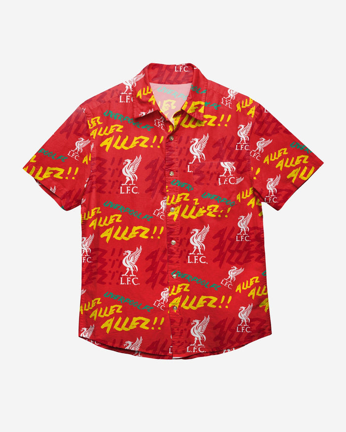 Liverpool FC Allez Allez Button Up Shirt FOCO - FOCO.com | UK & IRE