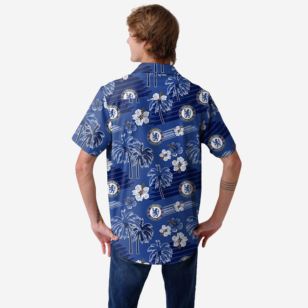 Chelsea FC Islander Tropical Button Up Shirt FOCO | UK