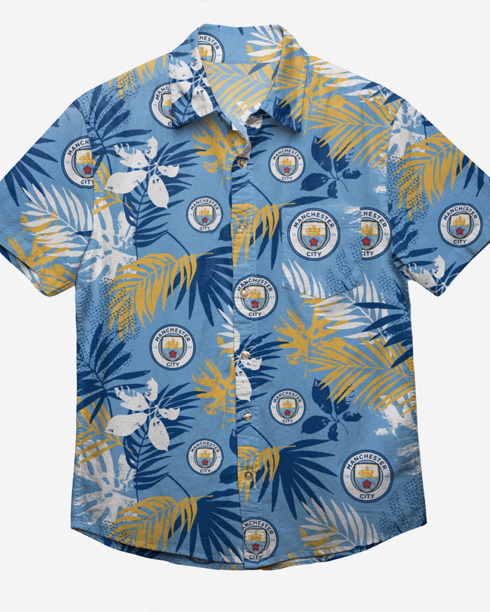 Manchester City FC Mens Floral Button Up Shirt FOCO - FOCO.com | UK & IRE