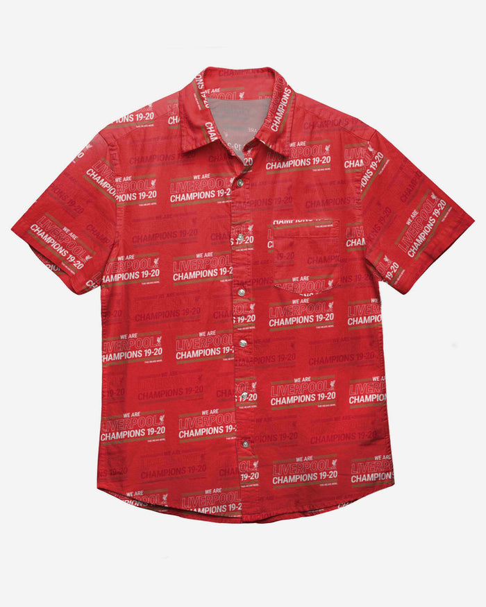 Liverpool FC 2019-20 Champions Button Up Shirt FOCO - FOCO.com | UK & IRE