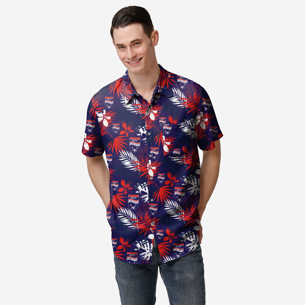 Ross County FC Floral Button Up Shirt FOCO S - FOCO.com | UK & IRE