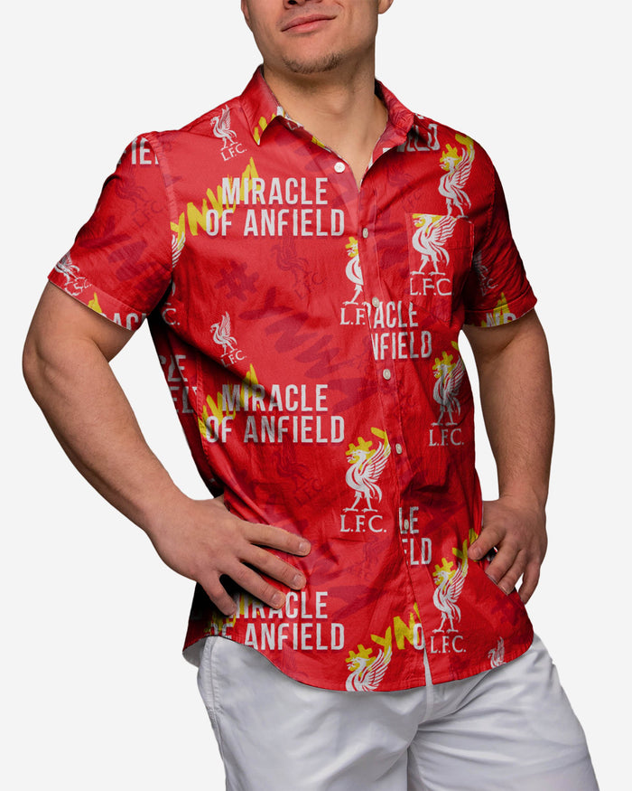 Liverpool FC Miracle Of Anfield Button Up Shirt FOCO - FOCO.com | UK & IRE