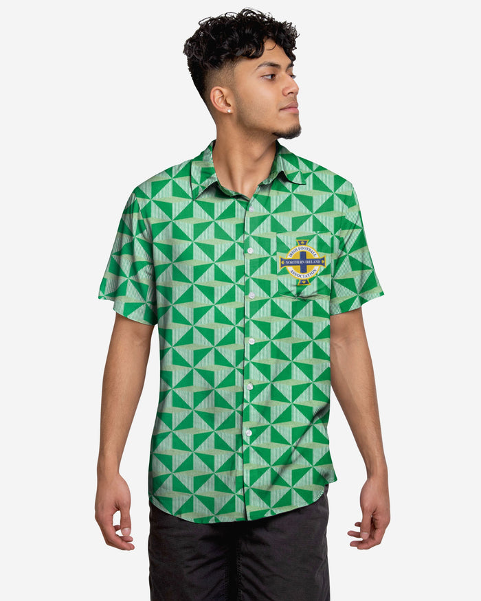 Northern Ireland Retro Button Up Shirt FOCO S - FOCO.com | UK & IRE